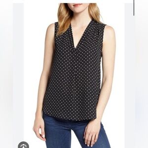 Vince Camuto Polka Dot Sleeveless Top - NWT - Size M